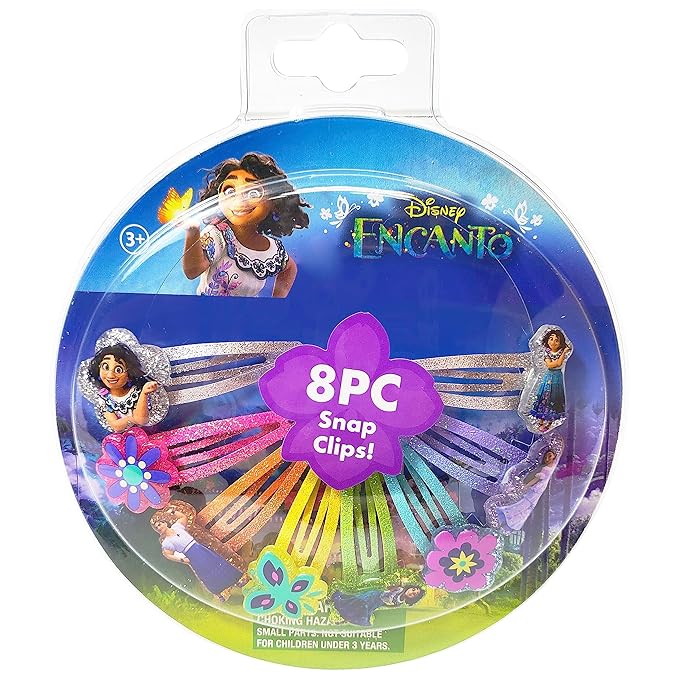 Disney Encanto Kids Hair Clips for Girls Snap Clips 8 pack multi color Ages 3+