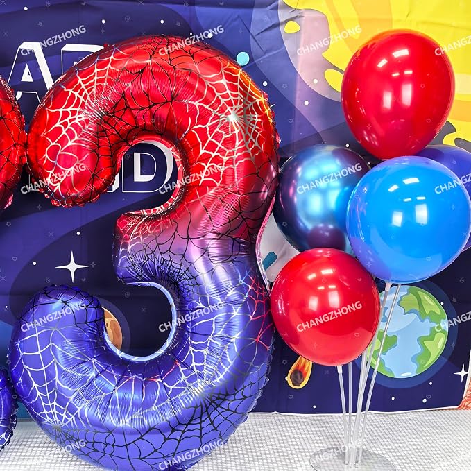 40 In Red And Blue Birthday Theme Large Number 1 Balloon | Giant Large Helium - Image 4