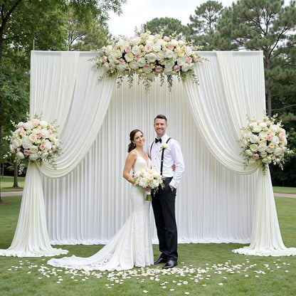 20ft×12ft Ivory Backdrop Curtain - Image 3