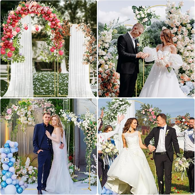 Metal Arch Backdrop Stand, 7.2FT+6FT Wedding Arch Frame, Balloon Arch Backdrop - Image 7
