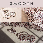 Satin Pillowcase Gift Set for Women – Brown Leopard, Silky Soft, Reduces Frizz | Includes Satin Eye Mask & Scrunchie | for Curly Hair, Sensitive Skin | Perfect