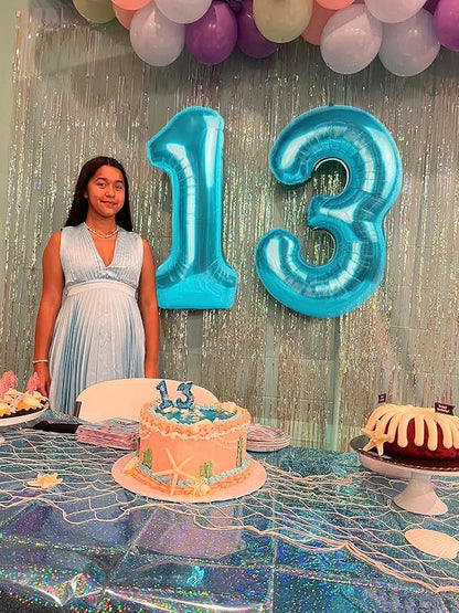 Number 8 Balloons 40 Inch for 8 18 Birthday Party Decorations, Light Blue | - Image 4