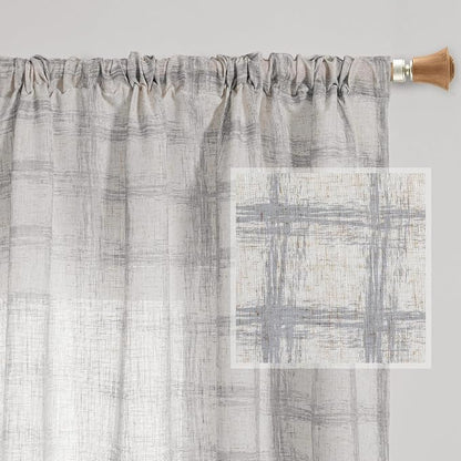 MYSKY HOME Linen Sheer Curtains 95 Inch Length by MYSKYHOME