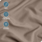 Bare Home Microfiber Pillow Cases - King Size Set of 2 - Cooling Pillowcases - Double Brushed - Taupe Pillowcases 2 Pack - Easy Care (King Pillowcase Set of 2, Taupe)