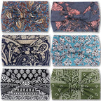 IVARYSS Wide Headbands for Women, Knotted Head Wraps Turbans, Large African Style Head Bands Hair Accessories, 6 Pack (Boho)
