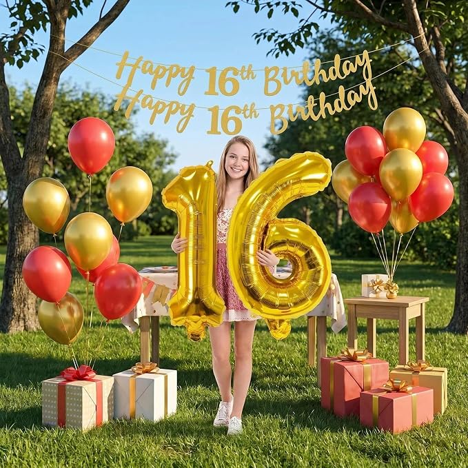 YPSelected 32 Inch Large Foil Helium Number Balloon Birthday Wedding Party 0-9 - Image 4