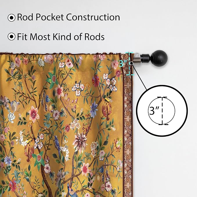 HMS Happy Memories Door Curtain, Tree of Life, 1 Panel | Rod Pocket, Thermal - Image 6