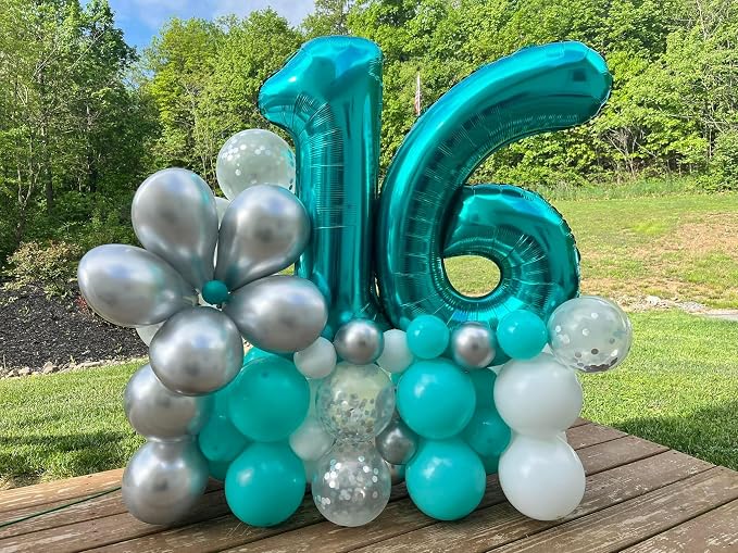 Light Blue Number 8 Balloon 40 Inch, 8th Birthday Decorations Men Women | Foil - Image 9
