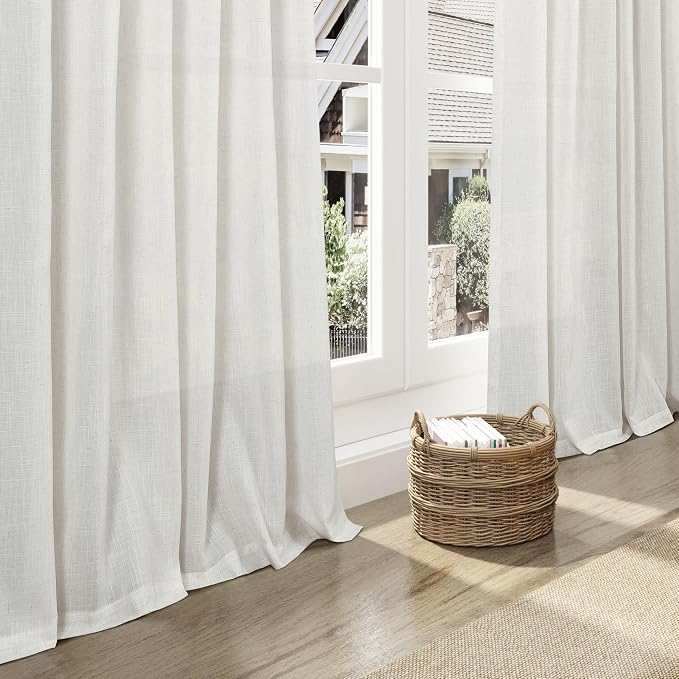 Natural Linen Curtains 108 Inches Long - Image 5