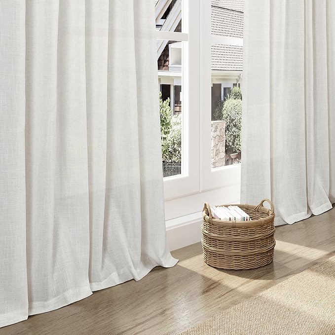 Natural Linen Curtains 80 Inch Length - Image 5