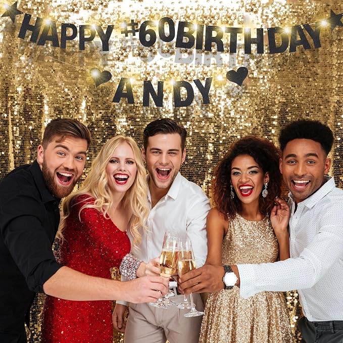 175Pcs DIY Glitter Customizable Banner Kit Happy Birthday Custom Letters Banner - Image 5