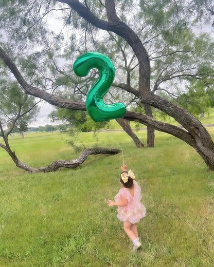 Numbers 10 Balloon 40Inch Dark Green Balloon - Image 4