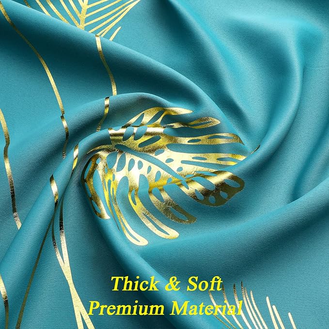 Teal Blackout Curtains 84 Inches Long, Grommet Curtains - Image 5