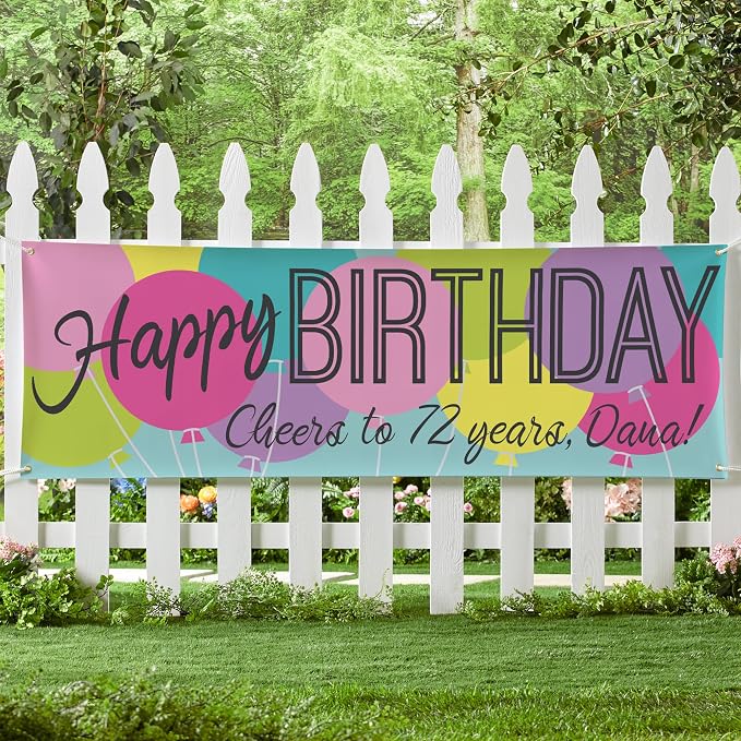 Let's Make Memories Personalized Happy Birthday Banner - Image 2