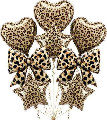 9Pcs Leopard Print Balloons/Wild One Birthday Party Decor by baoonworlld