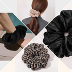 Scrunchies Hair Ties for Women Big Silk Satin Scrunchie Large Oversized Ligas Para el Cabello De Mujer Decorations Cute Jumbo Coth Ponytail Hair Scrunchy Giant Purple Hair Accessories Gift for Girls