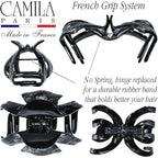 Camila Paris CP3870 French Octopus Hair Clip for Women Thick Hair and Long Curly Wavy Hair, Girls Hair Claw Clips, Styling Claw Clip for Thick Hair, Strong Hold No Slip Grip, Made in France