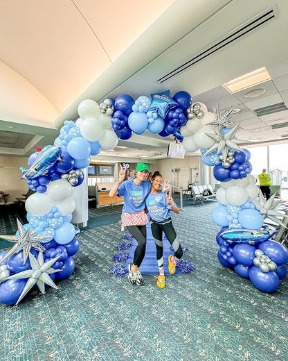 Blue White Balloons Arch Kit - Image 8