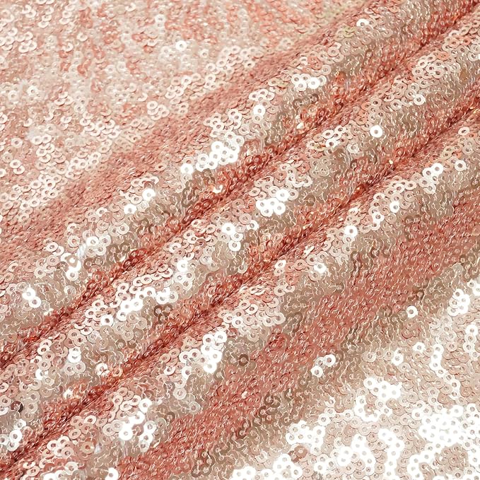 Eternal Beauty Rose Gold 3mm Sequin Backdrop 7x7 Ft - Image 8
