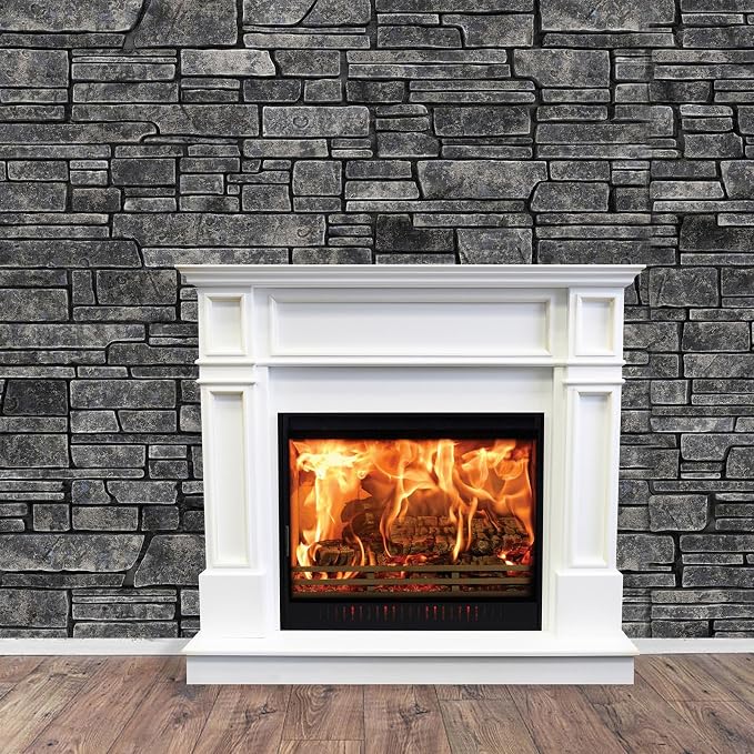 VitalCozy 10 x 8 ft Gray Brick Wall Backdrop Fabric Brick Photo Background | - Image 5