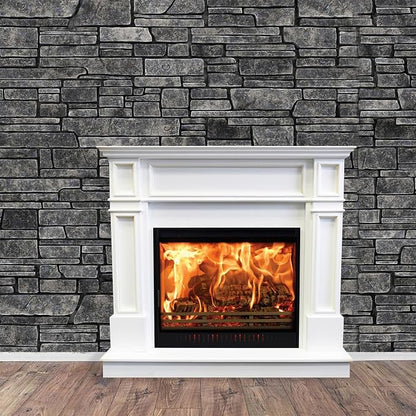 VitalCozy 10 x 8 ft Gray Brick Wall Backdrop Fabric Brick Photo Background | - Image 5