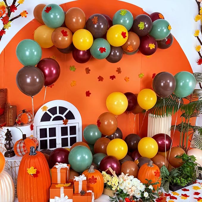 Safari Balloons, Burnt Orange Terracotta Mustard Yellow Burgundy Sage Green - Image 3
