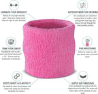 Suddora Sweatbands Set, Moisture Wicking 2 Wristbands and 1 Headband, Breathable Terry Cloth Athletic Bands for Basketball, Tennis, Yoga, Gym, Sweat Bands for Costumes and Cosplay