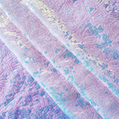 Sugargirl Mermaid Lavender Sequin Backdrop Curtain 6 Panels 2FTx8FT Glitter - Image 5