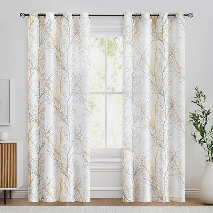 FMFUNCTEX Linen Semi Sheer Curtains - Image 2