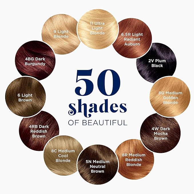 Clairol Nice'n Easy Permanent Hair Dye, 5R Medium Auburn Hair Color, Pack of 6