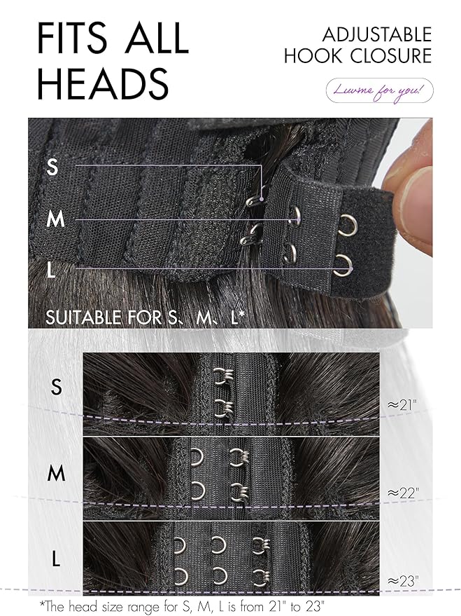 LUVME HAIR All-Day Comfort Real Glueless 7x6 HD Lace Wig 200% Density Hair PartingMax Lace Wigs Loose Body Wave Lace Front Wigs Human Hair Pre Cut Plucked Lace Frontal Glueless 24 Inches Natural Black