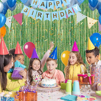 Crosize 2 Pack Laser Green Party Streamers Backdrop, 3.3 x 9.9 ft | Tinsel Foil - Image 7