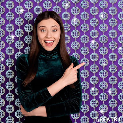 Disco Dancing Ball Shaped Party Backdrop - Image 4