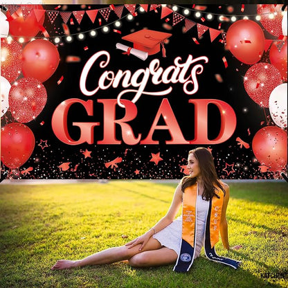 KatchOn Congratulations Banner 72x44 Inch | Congrats Grad Banner - Image 2