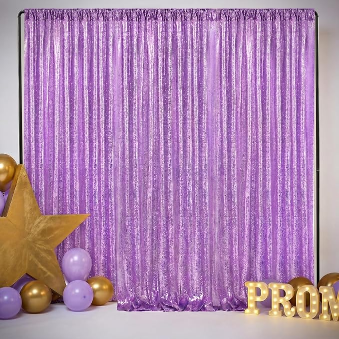 Baby Blue Sequin Backdrop Curtains-2 Panels 3FTx8FT Light Blue Backdrop - Image 8