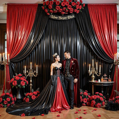 10x10ft Black Glitter Backdrop Curtain - Image 6