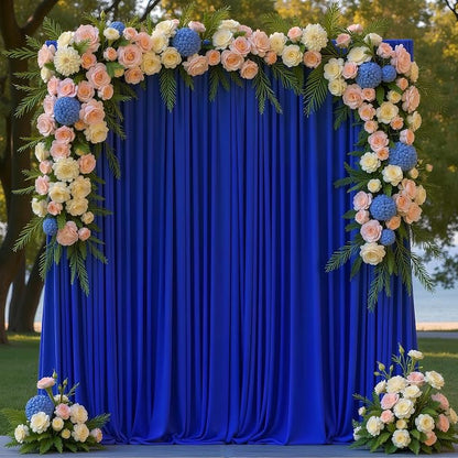 Asee'm Royal Blue Backdrop Curtains Drapes by Aseem