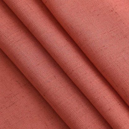 Coral Linen 96 Inch Length Curtains Panels 2 Panel Set Back Tab Rod Pocket - Image 5