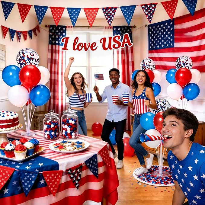 4th of July Balloon Centerpieces 4 Set - Image 6