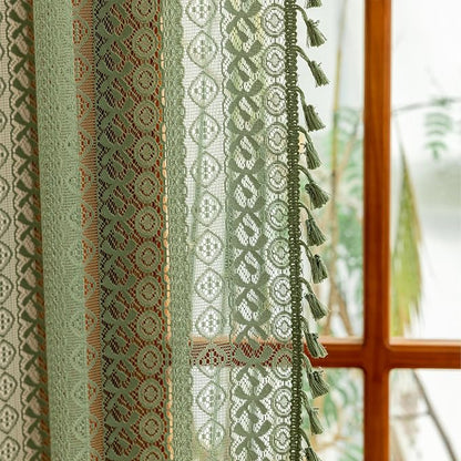 Sutuo Home Boho Sheer Curtains 63 Inch Length - Image 8