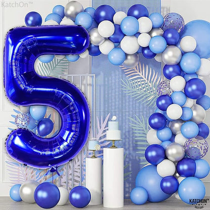 KatchOn Navy Blue Number 5 Balloon 40 Inch | 5th Birthday Decorations - Image 8