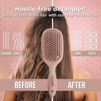 TADA Natural Beauty Hair Brush Detangler for Curly, Thick, Wavy, and Thin Hair - Ventilation Holes for Quick Drying and Styling, Detangler Brush for Women, Men, Kids (4 Colors) (Mauve)