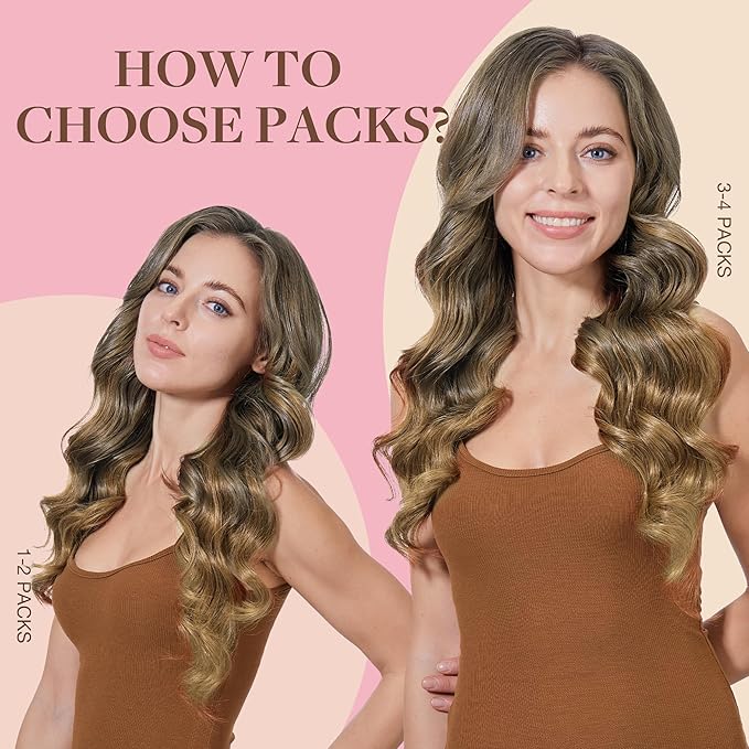 GOO GOO Tape in Hair Extensions Human Hair, 7 Bronde, 18inch 50g 20pcs, Skin Weft Seamless Invisible, Silky Straight with Thick Ends, Remy Human Hair