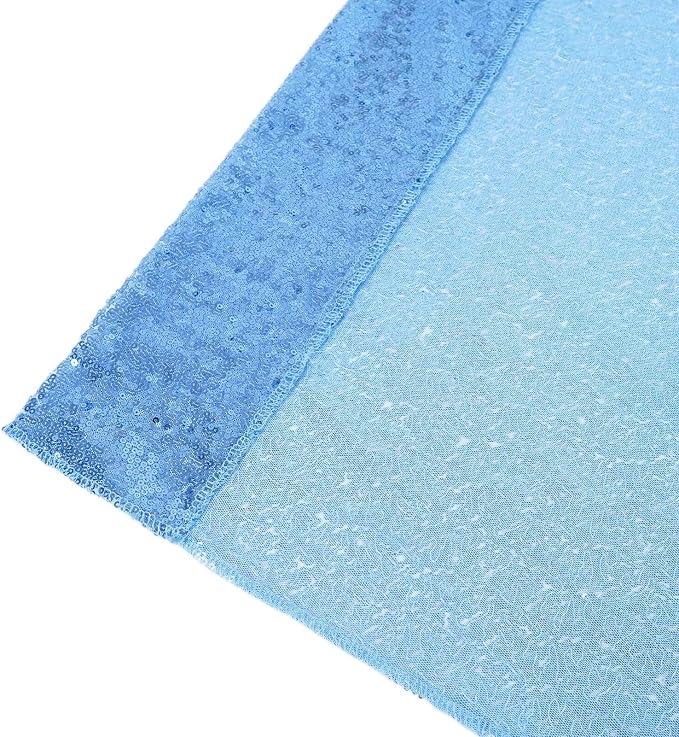 Eternal Beauty Baby Blue 3mm Sequin Backdrop 2x8 Ft 2 Pack Wedding | Dense - Image 6