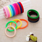 EBOOT 20 Pieces Large Stretchy Hair Ties Elastic Braids Bands Ponytail Holders Headband for Thick Heavy and Curly Hair School Home(5 cm in Diameter, 1 cm in Width,Multicolor)