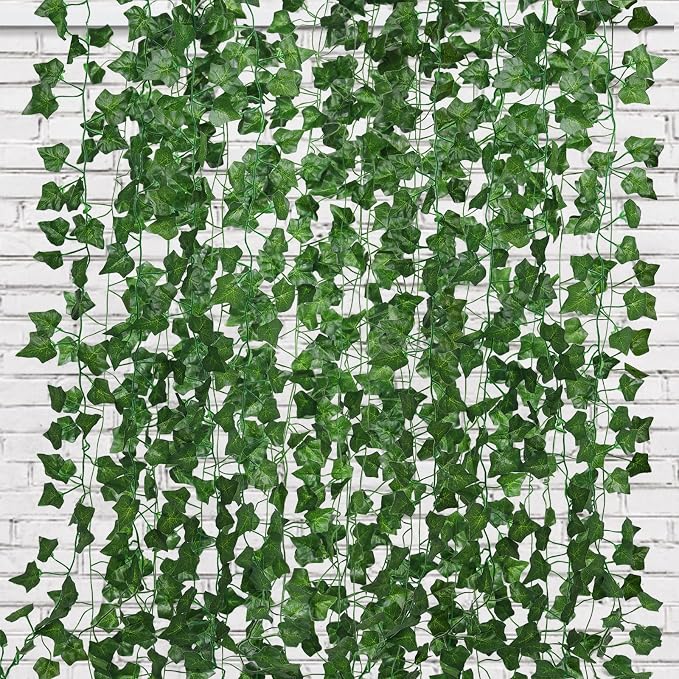 RECUTMS Fake Vines 24 Pack 173 FT Artificial Ivy Leaves Wall Decor Leaf Plants by RECUTMS