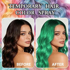 Temporary Hair Color Spray | 150ml Instant Hair Spray for Adults & Kids | Washable & Non-Sticky, Gentle Formula, Green | Halloween, Cosplay, Costume Party, Festivals