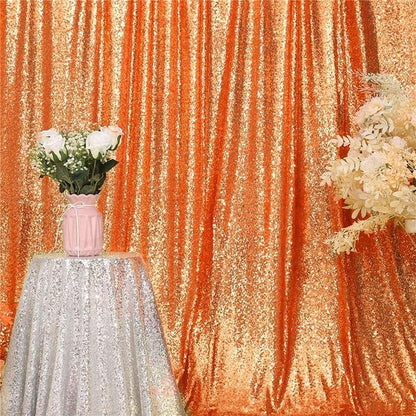Eternal Beauty Orange 3mm Sequin Backdrop 6x8 Ft - Image 8