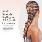 Kitsch Hair Ties No Damage for Kids, Teens and Women - Rubber Bands for Hair Styling | No Snag Hair Elastics | Daily Hair Accessories | Ideal Gifts for Women - 500pcs (Brown)