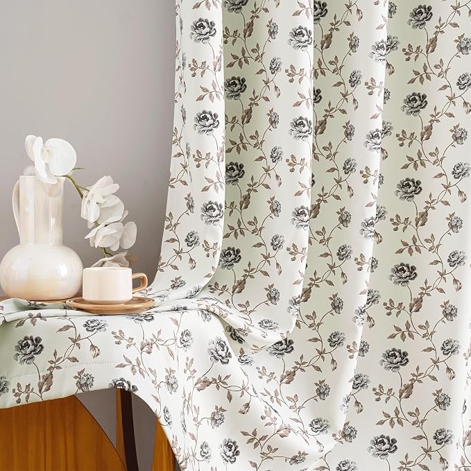 Beauoop Floral 100% Blackout Curtains - Image 5